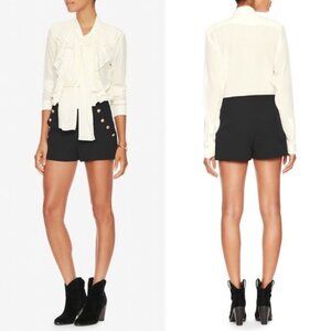 Intermix Sailor Military Andrea Black Gold Shorts size small